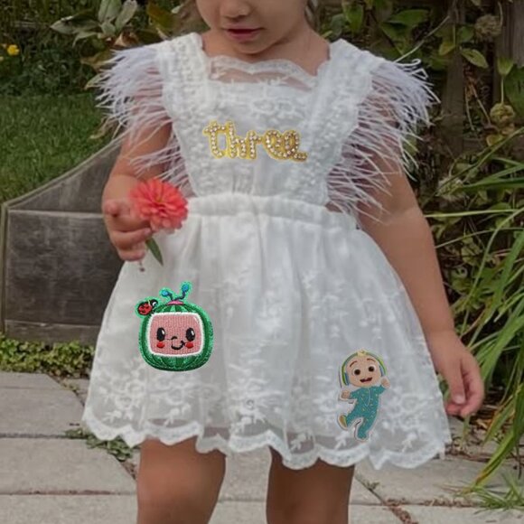 Coco melon Dress Smash Cake Third Birthday Outfit Clothes Cocomelon Dress - Picture 1 of 12